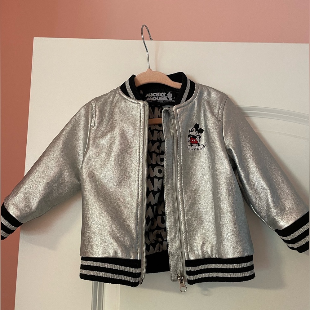 Baby Disney Mickey Mouse Metallic bomber jacket